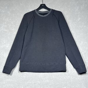 Lululemon Crewneck Sweatshirt Mens Size Medium Gray Charcoal Black Pullover